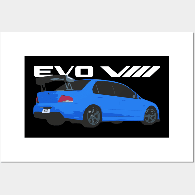 blue by you evo viii Wall Art by cowtown_cowboy